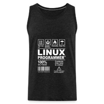 Geek Linux Programmierer lustige Definition - Männer Premium Bio Tank Top - Anthrazit - Vorne - Alexander (188cm)