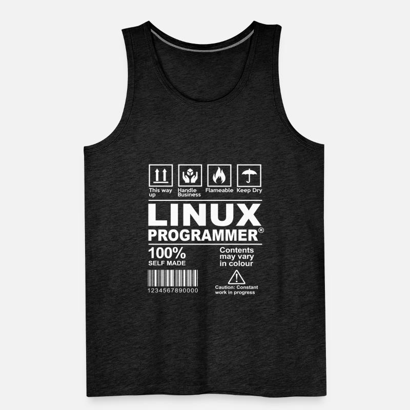 Geek Linux Programmer Funny Definition Men's Premium Organic Tank Top