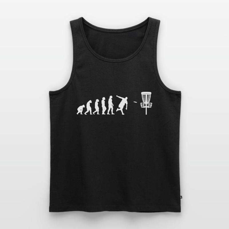 Discgolf Evolution Wurfscheibe Disc Golf Männer Premium Bio Tank Top