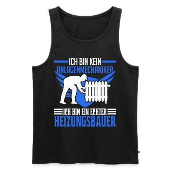 Heizungsbauer Heizungsbau Anlagenmechaniker - Männer Premium Bio Tank Top - Schwarz - Vorne - AI Model Male 178 light (178cm)