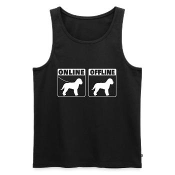 Lagotto Romagnolo Internetverbindung Lagotti - Männer Premium Bio Tank Top - Schwarz - Vorne - AI Model Male 178 light (178cm)