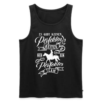Pferde Spruch Pferdeliebhaber Pferdesprüche - Männer Premium Bio Tank Top - Schwarz - Vorne - Michal (187cm)
