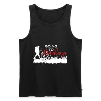 Himalaya Gebirge Wandern Nepal Berge - Männer Premium Bio Tank Top - Schwarz - Vorne - AI Model Male 178 light (178cm)