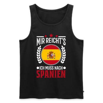 Mir reichts Ich muss nach Spanien Urlaub Geschenk - Männer Premium Bio Tank Top - Schwarz - Vorne - Michal (187cm)