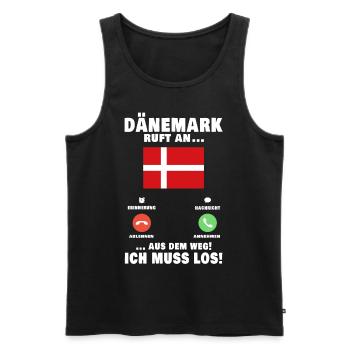 Dänemark Urlaub Anruf Fanö Reise Telefon Geschenk - Männer Premium Bio Tank Top - Schwarz - Vorne - Michal (187cm)