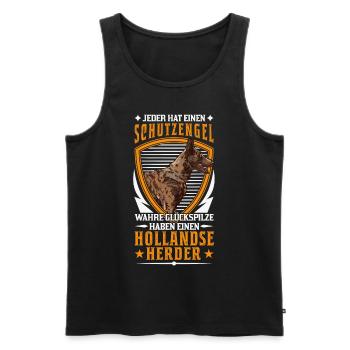 Hollandse Herder Spruch Holländischer Schäferhund - Männer Premium Bio Tank Top - Schwarz - Vorne - Michal (187cm)
