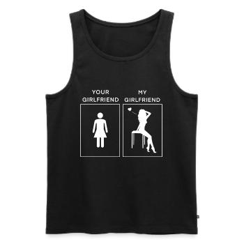 Your Girlfriend - My Girlfriend - Men's Premium Organic Tank Top - black - Front - AI Model Male 178 light (178cm)