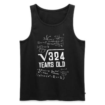 324 ans racine de l’âge 18 ans mathématicien - Débardeur bio Premium Homme - noir - Devant - Michal (187cm)