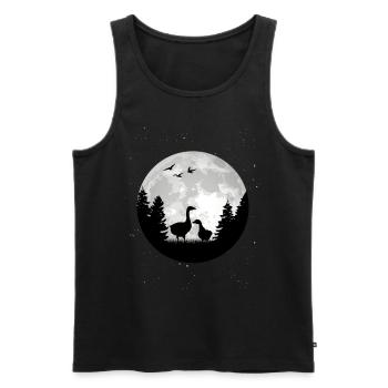 Goose Moon Goose Goose BreederGift - Men's Premium Organic Tank Top - black - Front - AI Model Male 178 light (178cm)
