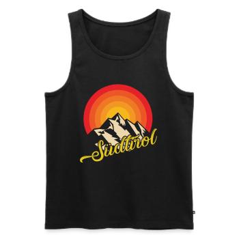 Südtirol Wandern Tiroler Italien Heimat - Männer Premium Bio Tank Top - Schwarz - Vorne - AI Model Male 178 light (178cm)
