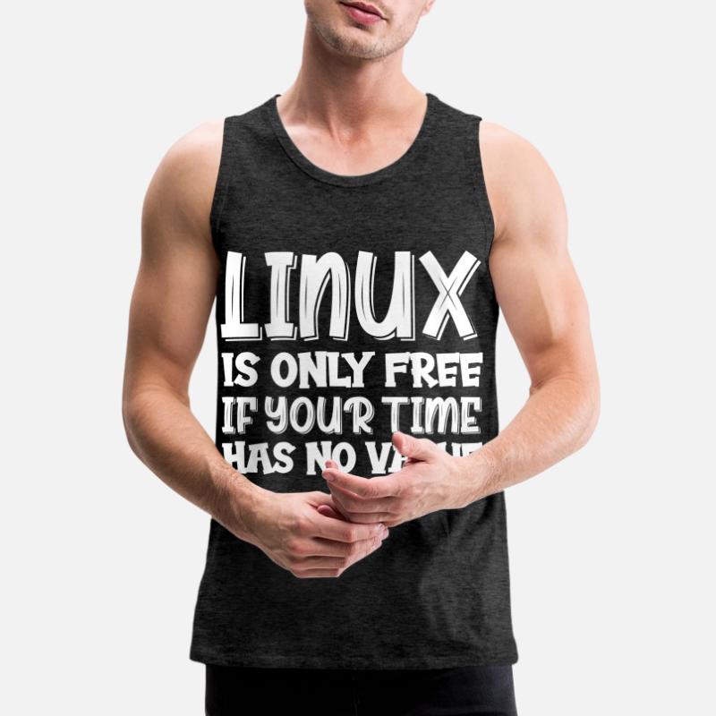 Linux Geek Hacking Informatiker Männer Premium Bio Tank Top