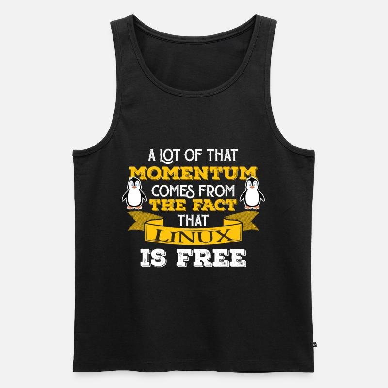 Linux Nerd Computer IT Geek - Männer Premium Bio Tank Top - Schwarz