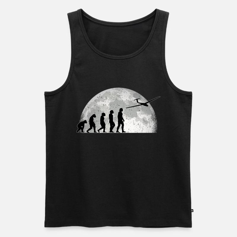 Glider Evolution Moon Glider - Men's Premium Organic Tank Top - black