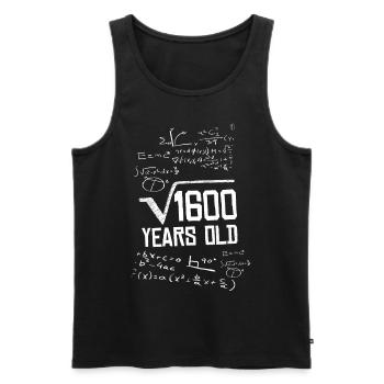 1600 Years Old Root 40th Birthday Mathematician - Men's Premium Organic Tank Top - black - Front - Michal (187cm)