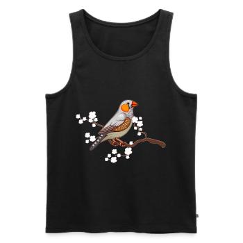 Zebrafinch Zebra finches magnificent finches bird lovers - Men's Premium Organic Tank Top - black - Front - Michal (187cm)