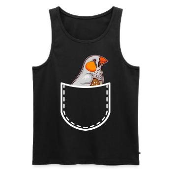 Zebrafinch Zebra finches magnificent finches bird lovers - Men's Premium Organic Tank Top - black - Front - Michal (187cm)