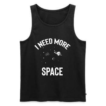 I need more space galaxy Saturn Pluto - Men's Premium Organic Tank Top - black - Front - AI Model Male 178 light (178cm)