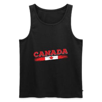 Kanada Flagge Ahorn Kanadier kanadisch - Männer Premium Bio Tank Top - Schwarz - Vorne - Michal (187cm)