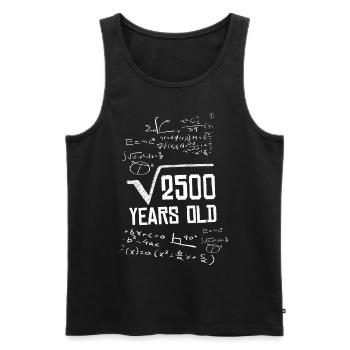 2500 years old root 50th birthday mathematician - Men's Premium Organic Tank Top - black - Front - Michal (187cm)