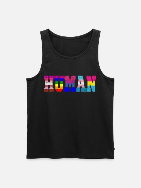 LGBT Human Flag LGBT Pride Gay Pride Month LGBTQ - Männer Premium Bio Tank Top - Schwarz
