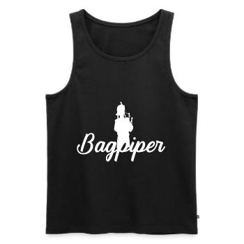 Dudelsack Sackpfeife Dudelsackspieler Instrument - Männer Premium Bio Tank Top - Schwarz - Vorne - AI Model Male 178 light (178cm)