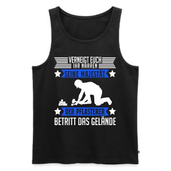 Pflasterer Majestät Steinsetzer Pflastersetzer - Männer Premium Bio Tank Top - Schwarz - Vorne - AI Model Male 178 light (178cm)