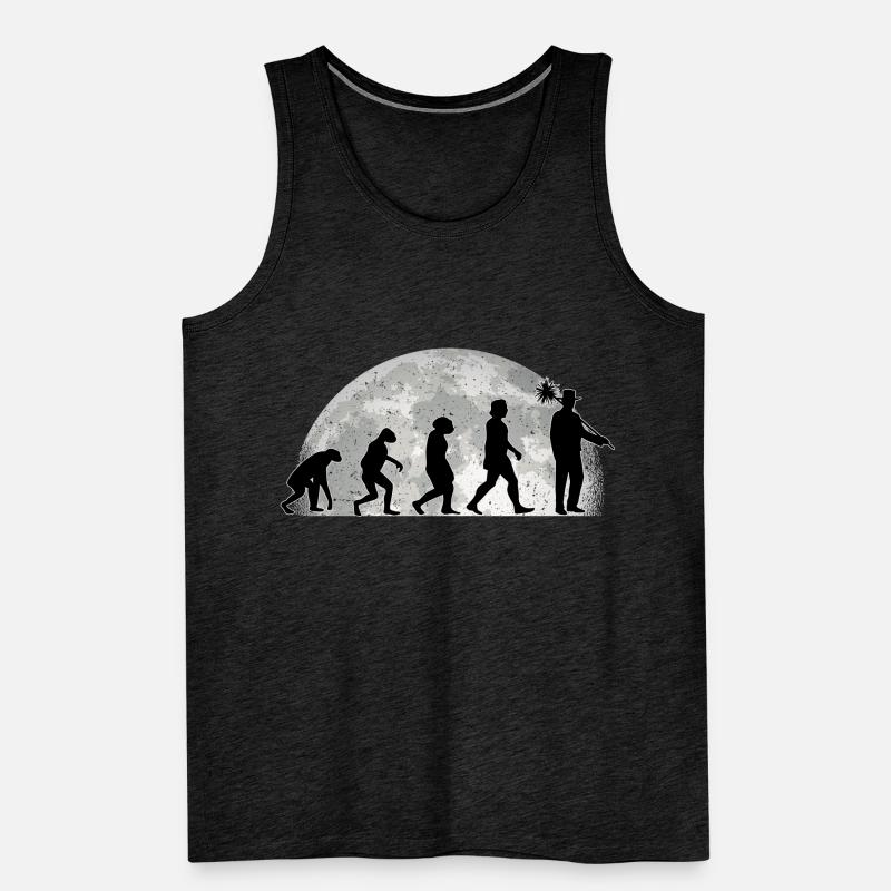 Schornsteinfeger Evolution Mond Kaminfeger Kamin Männer Premium Bio Tank Top