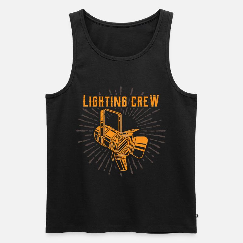 LIGHTING CREW Oberbeleuchter Lichttechniker - Männer Premium Bio Tank Top - Schwarz