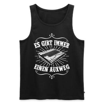 ES GIBT IMMER EINEN AUXWEG Tontechniker - Männer Premium Bio Tank Top - Schwarz - Vorne - AI Model Male 178 light (178cm)