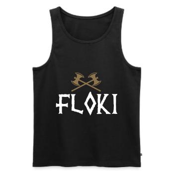 Floki Wikinger Axt Altnordisch Seekrieger - Männer Premium Bio Tank Top - Schwarz - Vorne - AI Model Male 178 light (178cm)