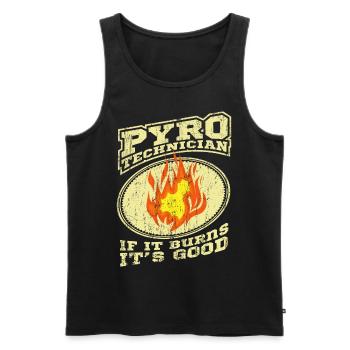 PYROTECHNIKER Pyro Techniker Feuerwerk Feuerwerker - Männer Premium Bio Tank Top - Schwarz - Vorne - AI Model Male 178 light (178cm)