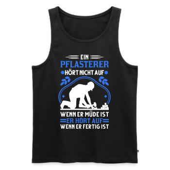 Pflasterer Spruch Steinsetzer Pflastersetzer - Männer Premium Bio Tank Top - Schwarz - Vorne - AI Model Male 178 light (178cm)