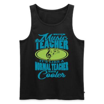 I Am A Music Teacher Music Teacher Quote Teacher - Men's Premium Organic Tank Top - black - Front - Michal (187cm)