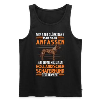 Hollandse Herder Glück Holländischer Schäferhund - Männer Premium Bio Tank Top - Schwarz - Vorne - Michal (187cm)