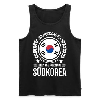 Südkorea Koranische Flagge Korea Souel Geschenk - Männer Premium Bio Tank Top - Schwarz - Vorne - Michal (187cm)