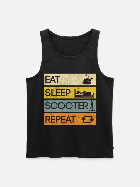 Scooter Eat Sleep Roller Repeat Freestyle - Men's Premium Organic Tank Top - black