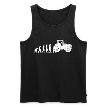 Landmaschinenmechaniker Evolution Traktor Geschenk - Männer Premium Bio Tank Top - Schwarz - Vorne - AI Model Male 178 light (178cm)