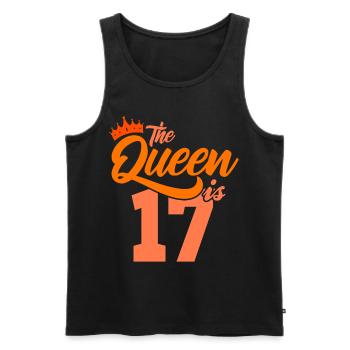 BIRTHDAY QUEEN 17 birthday sister 17 years - Men's Premium Organic Tank Top - black - Front - Michal (187cm)