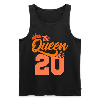 BIRTHDAY QUEEN 20 birthday sister 20 years - Men's Premium Organic Tank Top - black - Front - Michal (187cm)