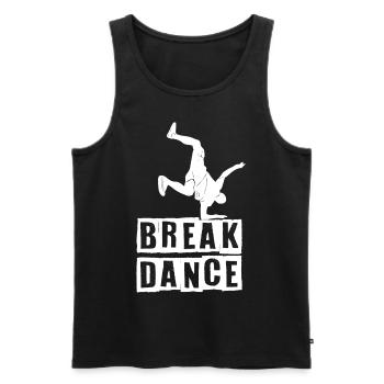Breakdance dancing dancer BBoy - Men's Premium Organic Tank Top - black - Front - AI Model Male 178 light (178cm)