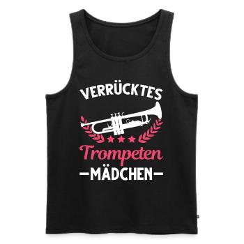 Verrücktes Trompeten Mädchen Trompetistin Mädel - Männer Premium Bio Tank Top - Schwarz - Vorne - Michal (187cm)