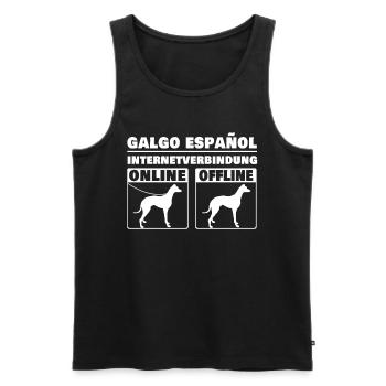 Galgo Español Internet Spanischer Windhund - Männer Premium Bio Tank Top - Schwarz - Vorne - Michal (187cm)