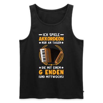 Akkordeon Spruch Ziehharmonika Akkordeonist - Männer Premium Bio Tank Top - Schwarz - Vorne - Michal (187cm)