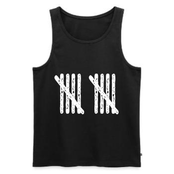TALLY 10 birthday boys 10 years - Men's Premium Organic Tank Top - black - Front - AI Model Male 178 light (178cm)