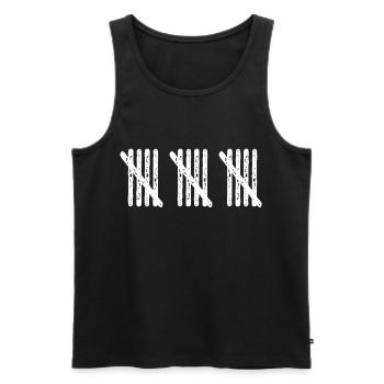 TALLY 15 birthday boys 15 years - Men's Premium Organic Tank Top - black - Front - AI Model Male 178 light (178cm)