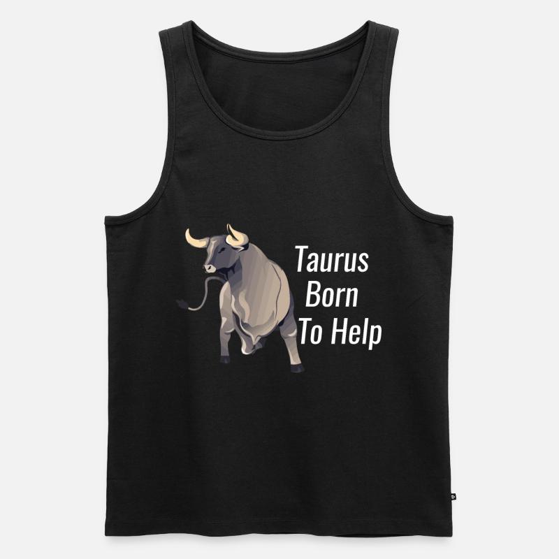 Stier - Männer Premium Bio Tank Top - Schwarz