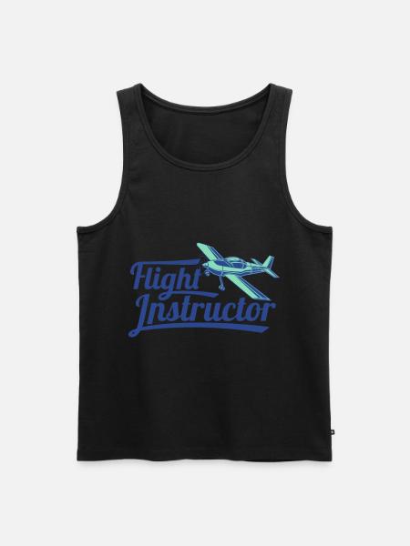 Motorfluglehrer Fluglehrer Pilotenausbilder Flight - Männer Premium Bio Tank Top - Schwarz