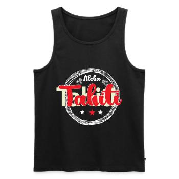 Aloha Tahiti Sommerurlaub Sonnenstrand - Männer Premium Bio Tank Top - Schwarz - Vorne - Michal (187cm)
