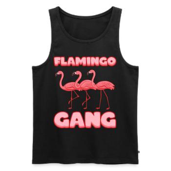 Flamingo Gang Malle Party Reisegruppe Damen - Männer Premium Bio Tank Top - Schwarz - Vorne - AI Model Male 178 light (178cm)