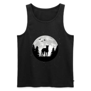 Greyhound Moon British Greyhound Owner - Men's Premium Organic Tank Top - black - Front - AI Model Male 178 light (178cm)